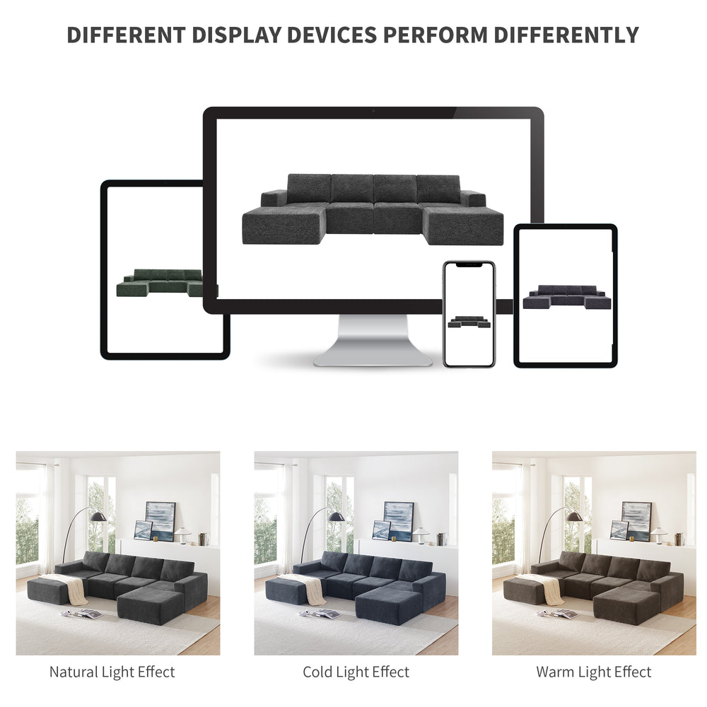 Cozy Modular U-Shaped Sofa Set