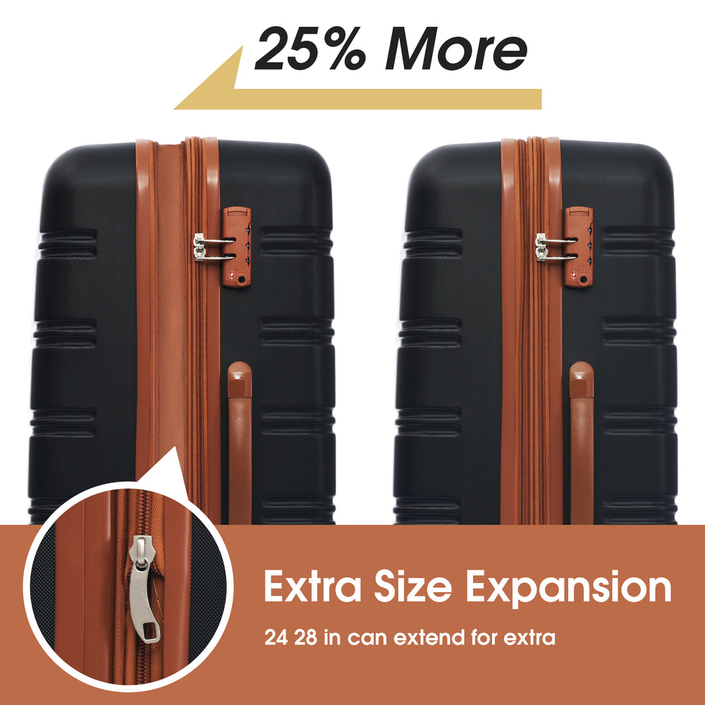 Travel Ready Spinner Luggage Set with TSA Lock