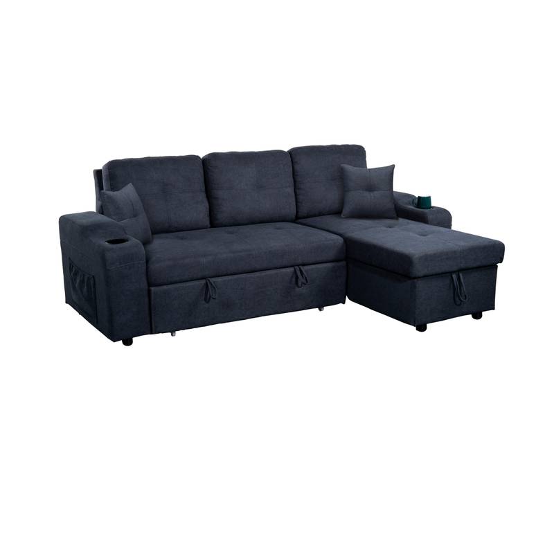 Cozy Corner Convertible Sofa with Storage