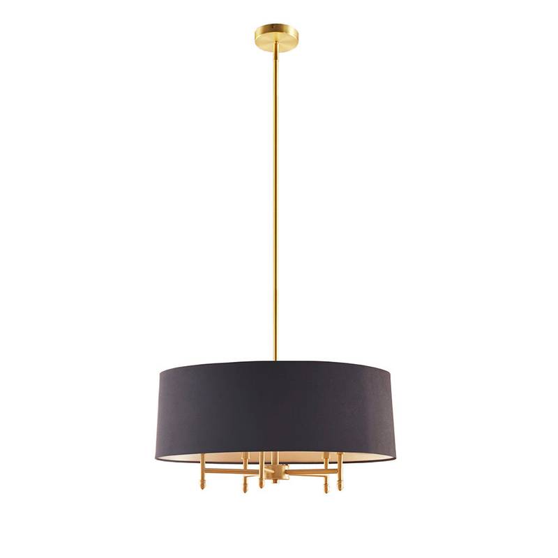 Chic Black Drum Chandelier