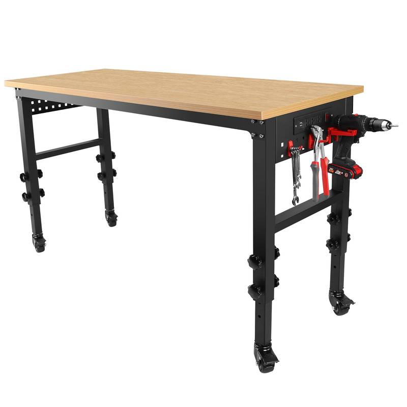 Versatile Rolling Workbench with Power Outlet