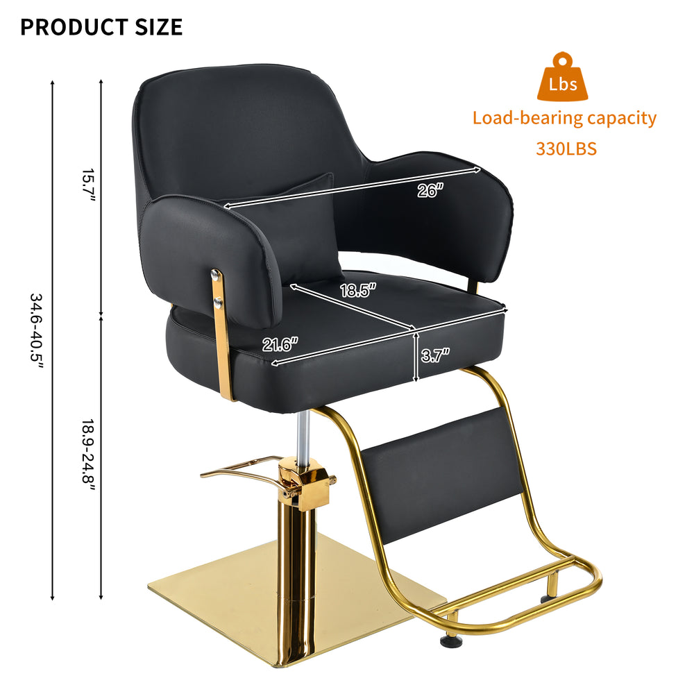 Chic Barber Chair with Adjustable Comfort