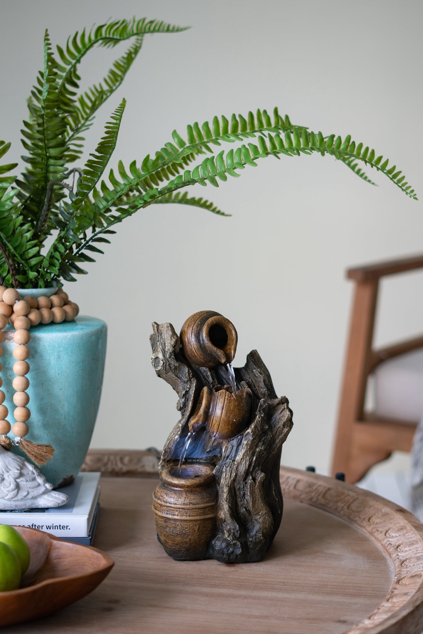 Charming Tiered Brown Pot Fountain