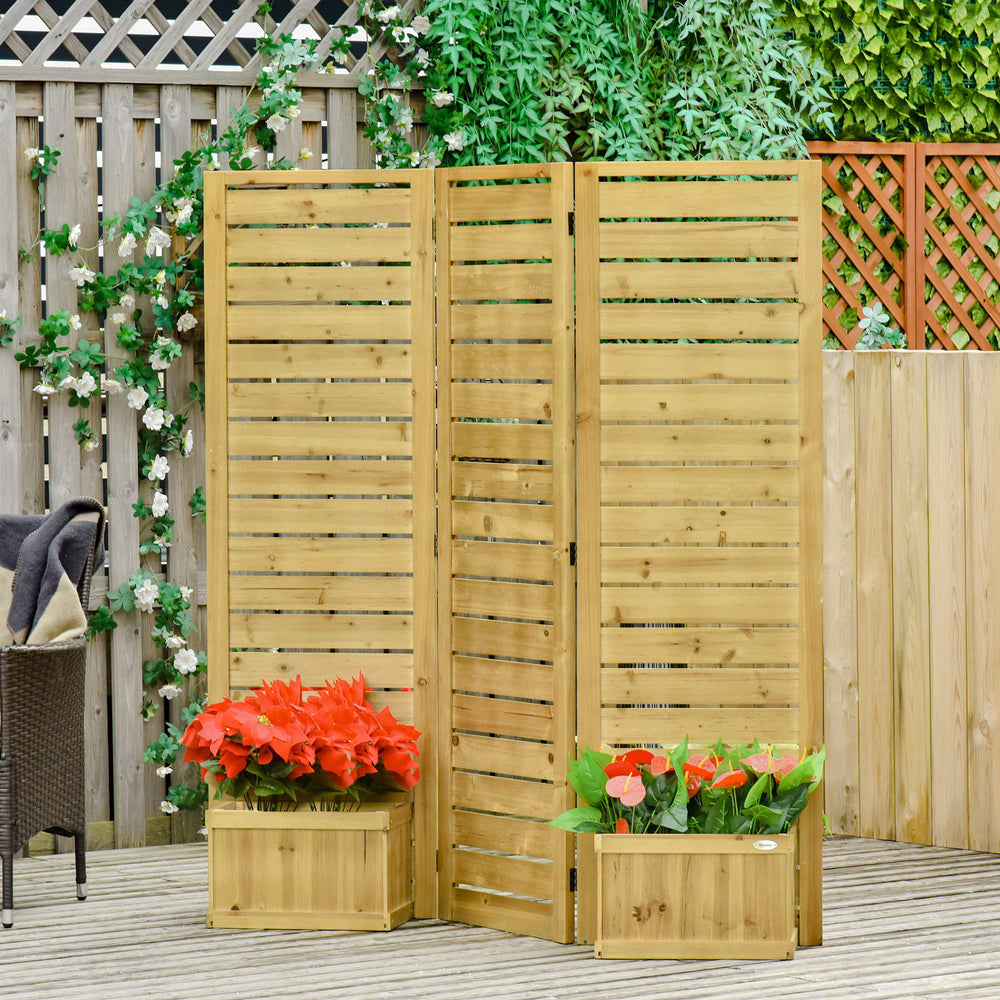 Outdoor Oasis Privacy Screen with Planters