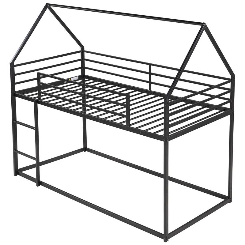 Cozy Black House Bunk Bed