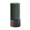 Rustic Green Cylinder Fountain & Bird Bath