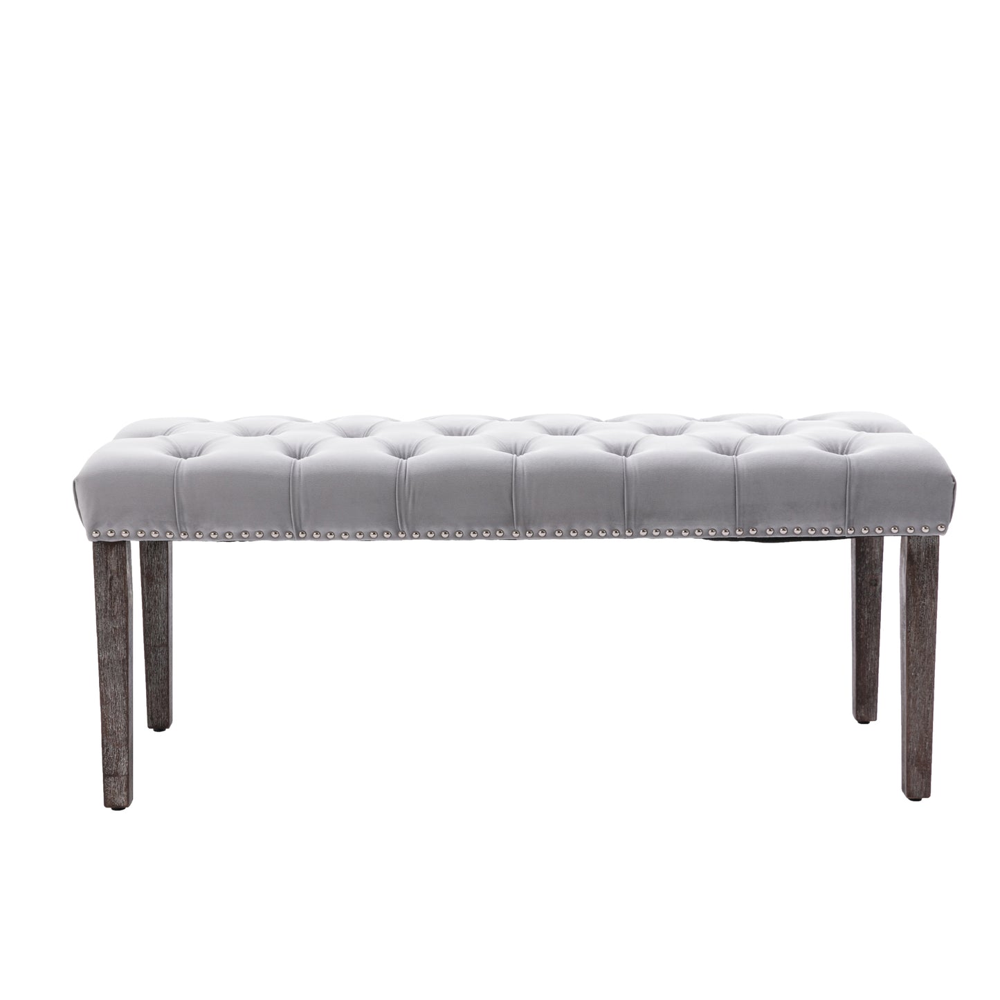 Chic Velvet Tufted Bench