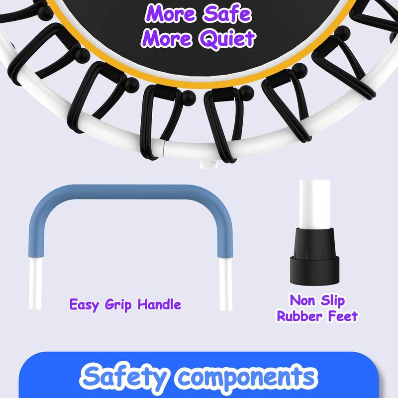 Bouncy Fun Toddler Trampoline with Safety Handle