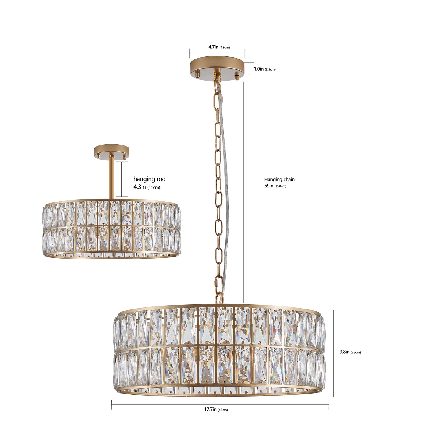 Glamour Glow Crystal Chandelier