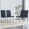 Elegant Black Armless Dining Chairs Set