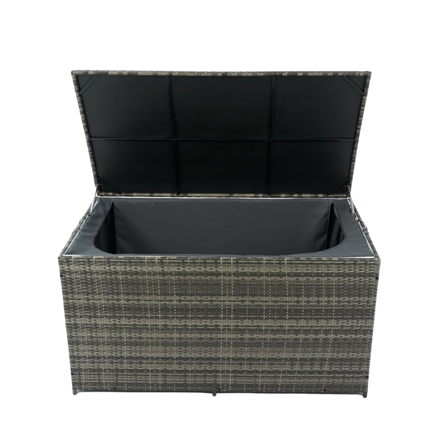 Wicker Patio Storage Box - Stylish Outdoor Organizer for Cushions, Toys, and More!