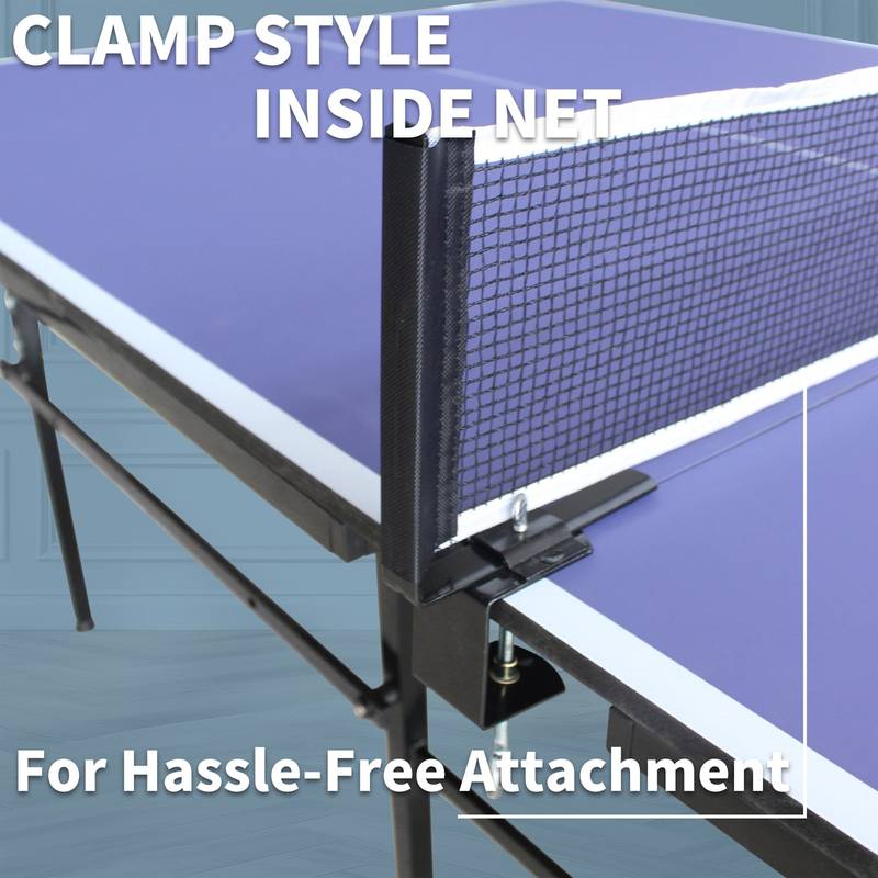 Portable Fun: Mid-Size Table Tennis Set with Net & Paddles