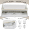 Rustic Charm Storage Bench with Safety Hinge