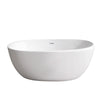 Sleek White Freestanding Soaking Tub with Easy Drain