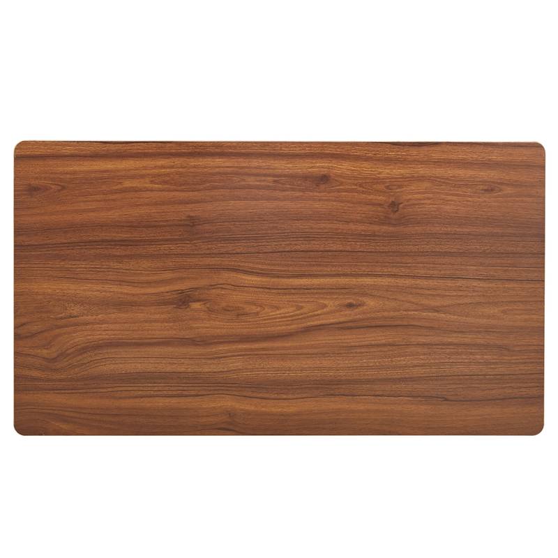 Sleek Walnut Double-Layer Coffee Table