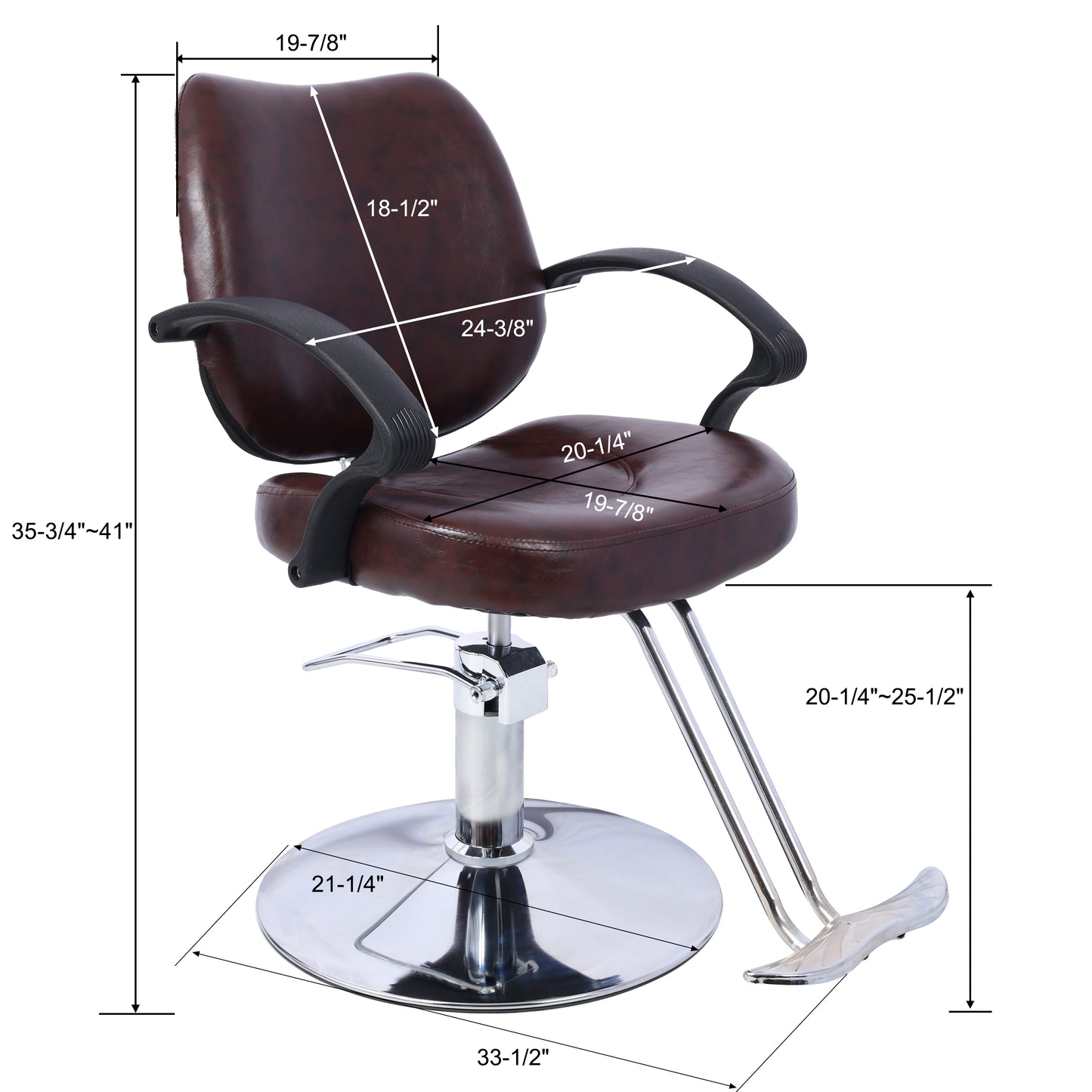 Stylish Hydraulic Salon Chair with Barber Cape