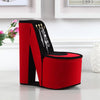 Chic Red Velvet Jewelry Box with High Heel Design