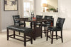 Stylish Black Tufted Bench for Dining Comfort