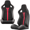 Sporty Red Racing Seats with Reclinable Design