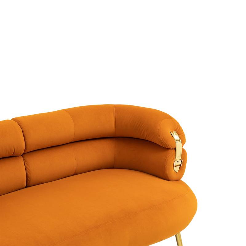 Chic Mini Loveseat in Orange