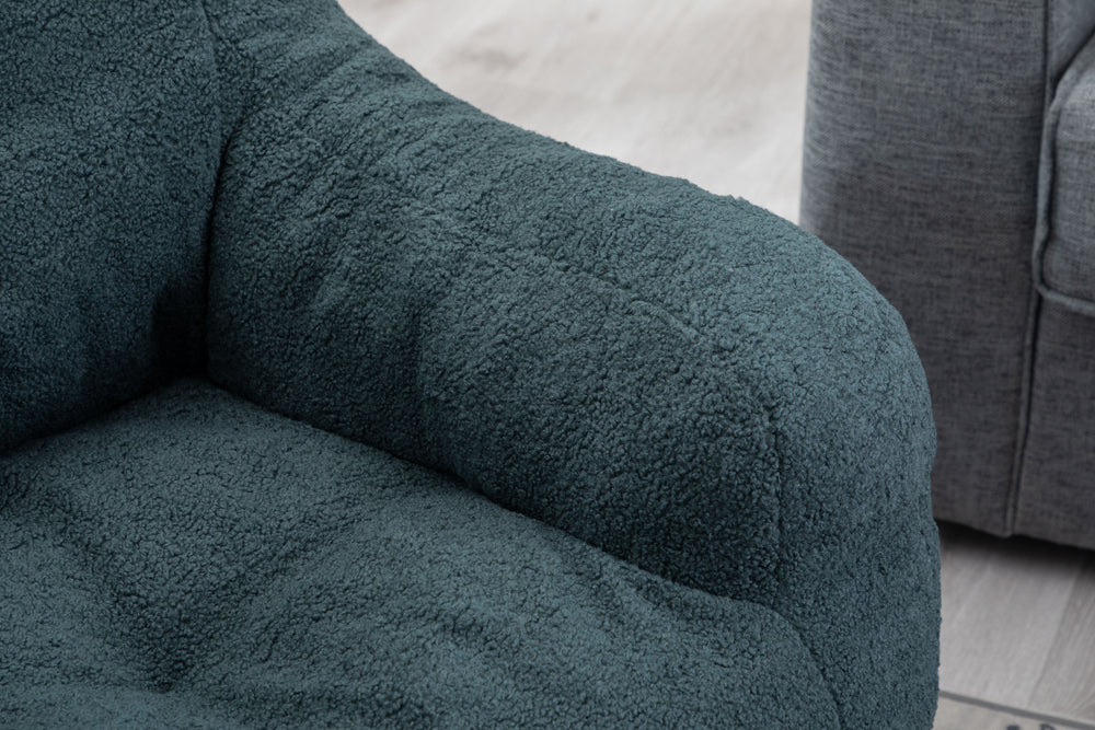 Cozy Green Teddy Bean Bag Chair