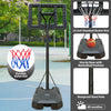 Adjustable Portable Basketball Hoop with Rolling Wheels