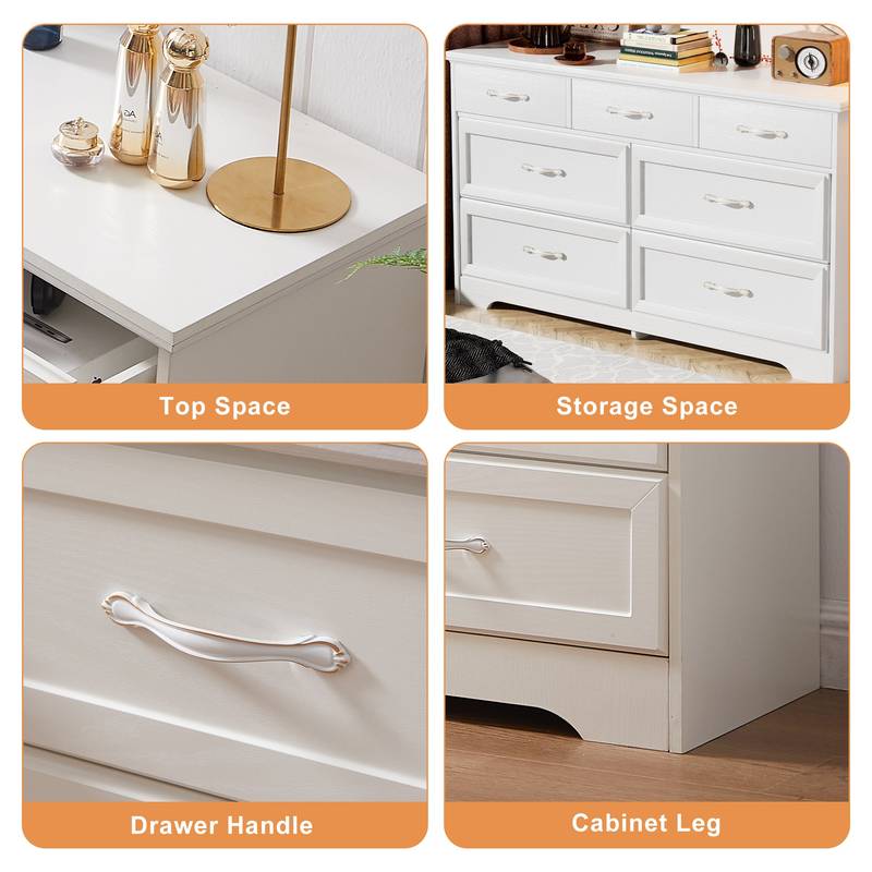 Sleek White 3-Drawer Dresser - Stylish Storage for Any Room