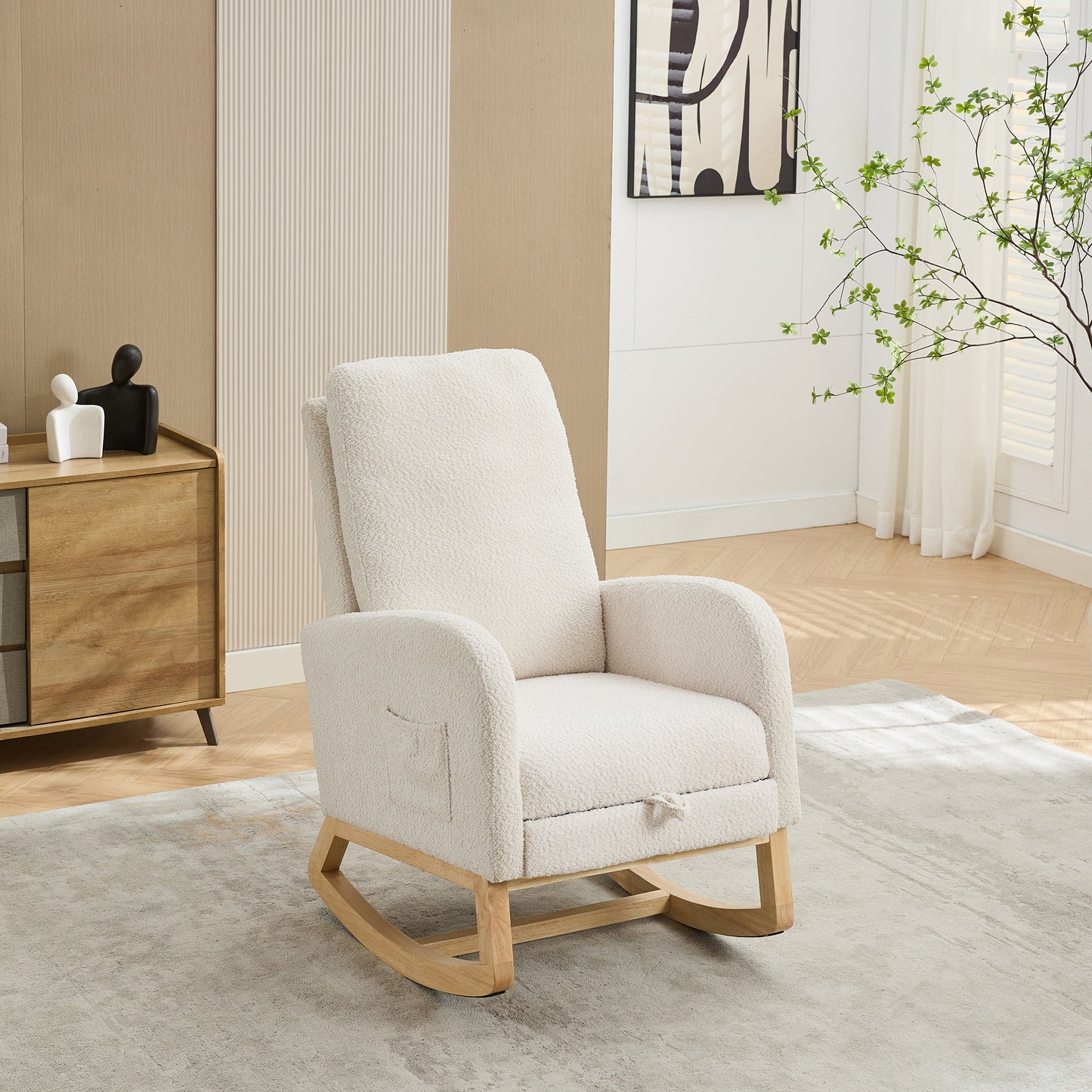 Cozy Glider Chair with Footrest - Perfect for Nursery & Living Room