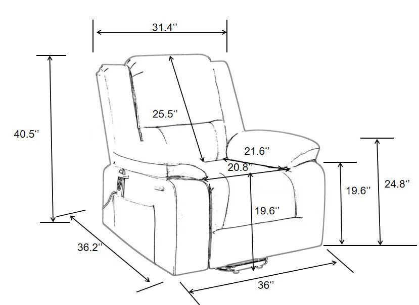 Cozy Lift Massage Recliner for Seniors with Heated Comfort and Remote Control