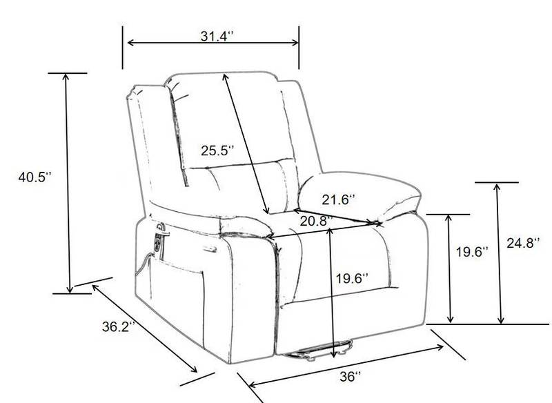 Cozy Lift Massage Recliner for Seniors with Heated Comfort and Remote Control