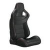 Dynamic Racing Seat Duo with Red Stitching