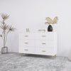 Gorgeous White Glam Chest with Golden Accents