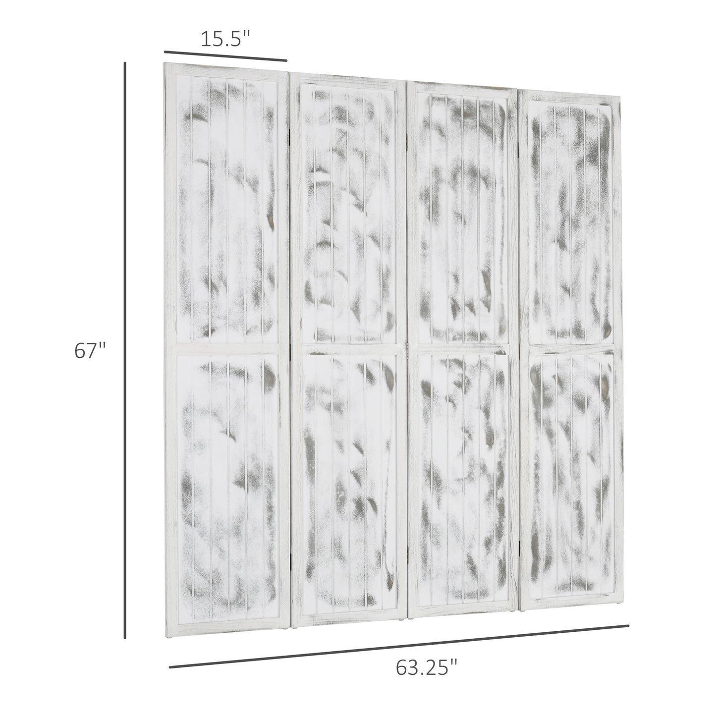 Chic White Folding Room Divider