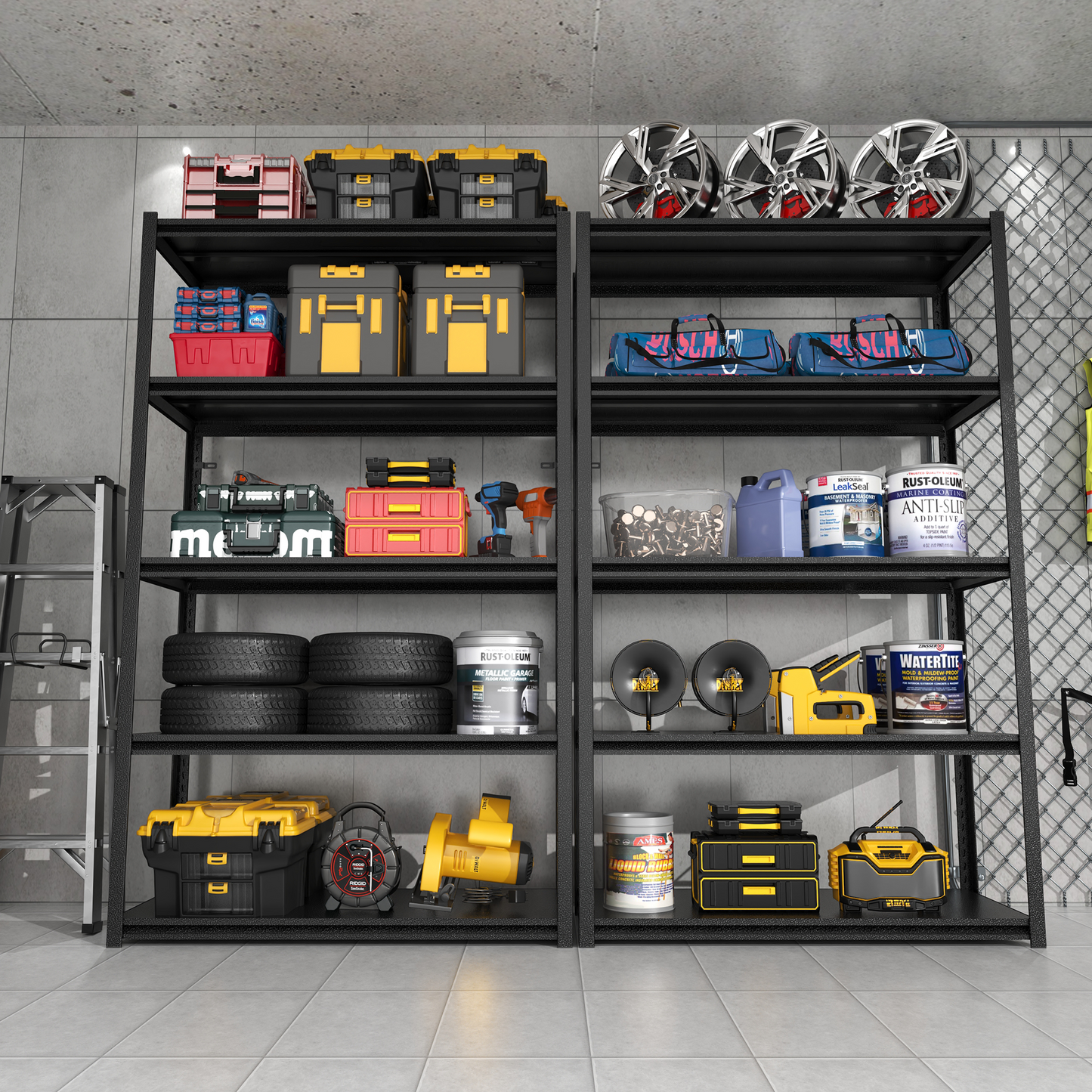 Sturdy 5-Tier Heavy Duty Garage Shelf