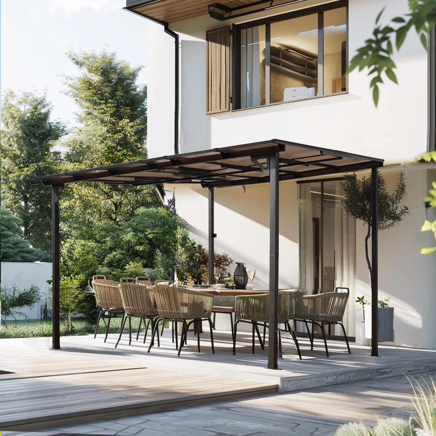 Stylish Metal Pergola Awning for Patios and Decks