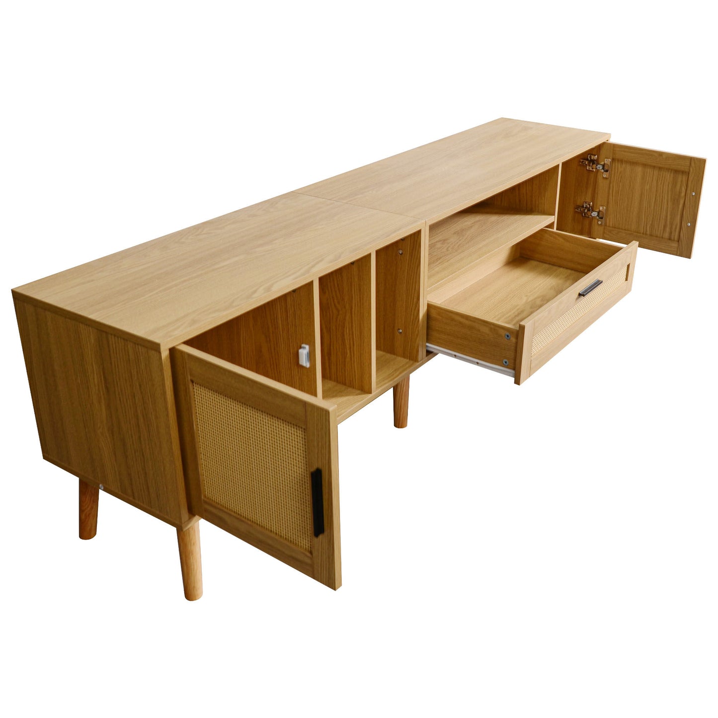 Rattan Chic TV Stand: Stylish Console for Any Room