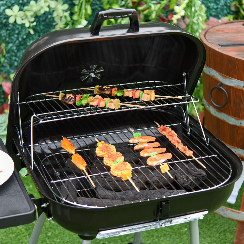 On-the-Go Charcoal BBQ Grill with Wheels