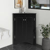 Chic Black Triangle Storage Cabinet for Home & Kitchen