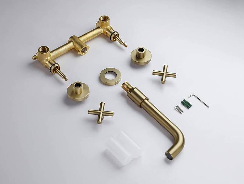 Elegant Gold Wall-Mounted Bathroom Faucet