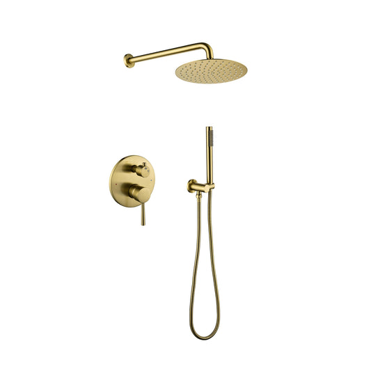 Luxurious Rainfall Shower Set in Brushed Gold