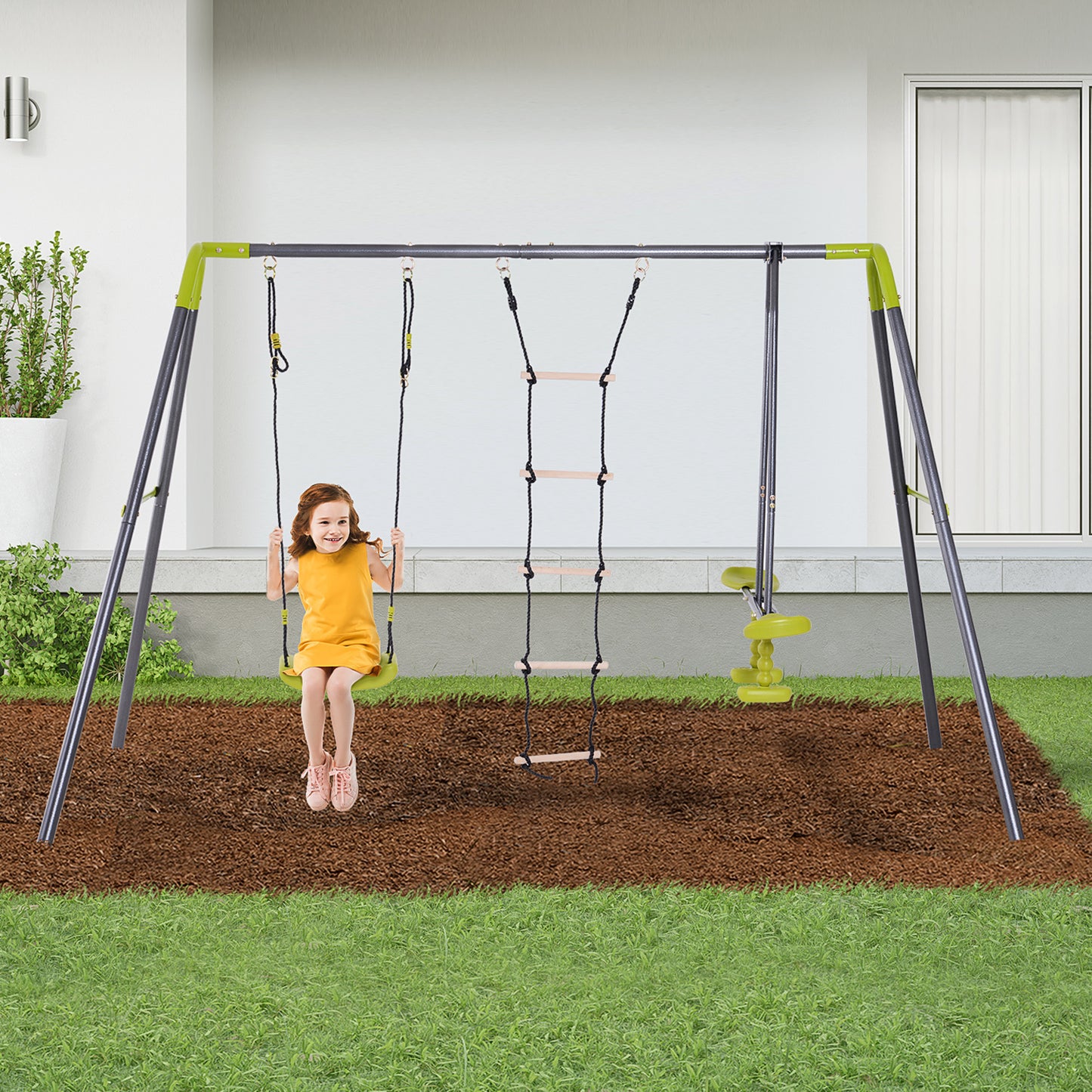 Ultimate Kids’ Backyard Swing Set: Swing, Glide, and Climb Fun!