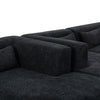 Chic Black Modular Sofa with Loungers and Plush Pillows