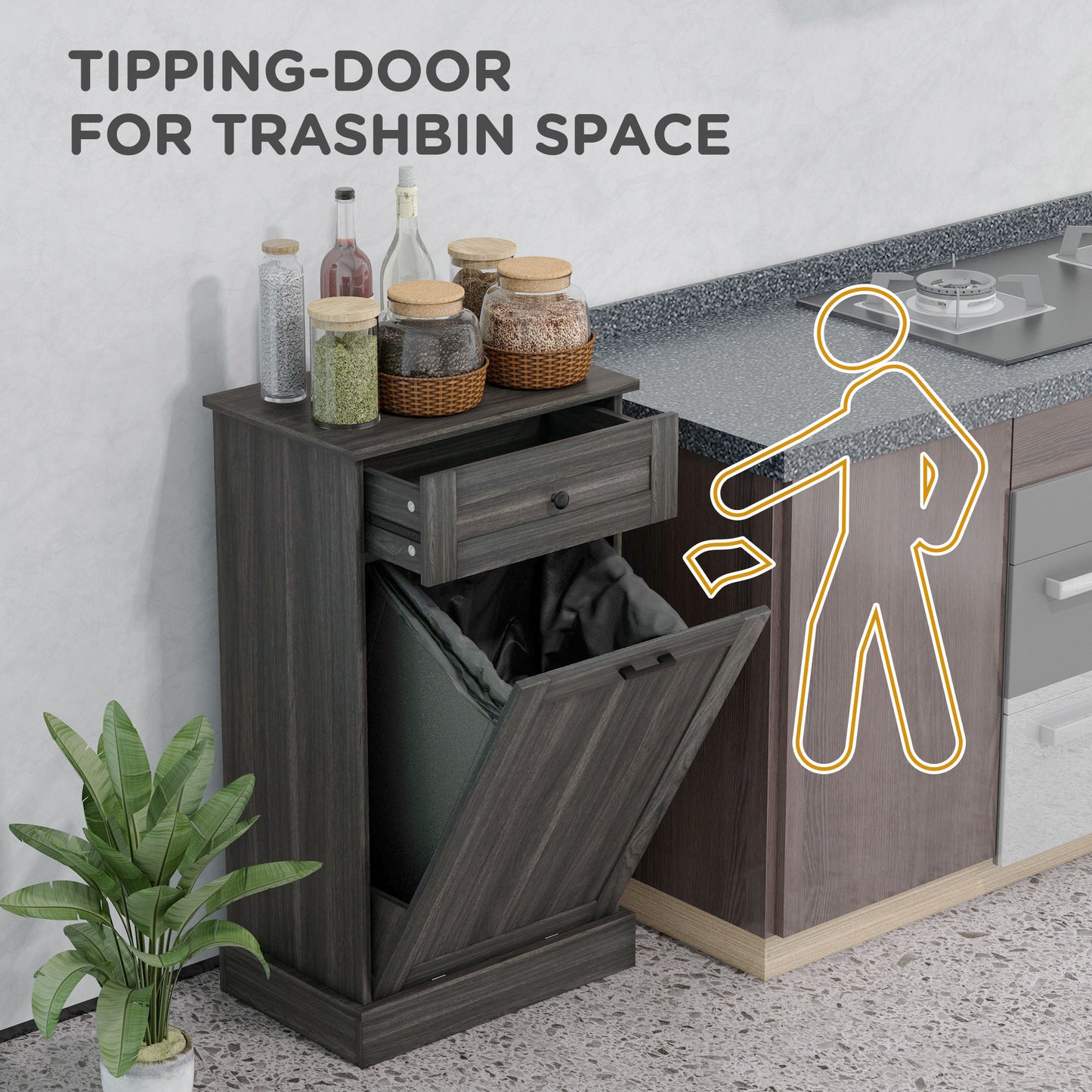 Smart Tilt-Out Kitchen Trash Cabinet