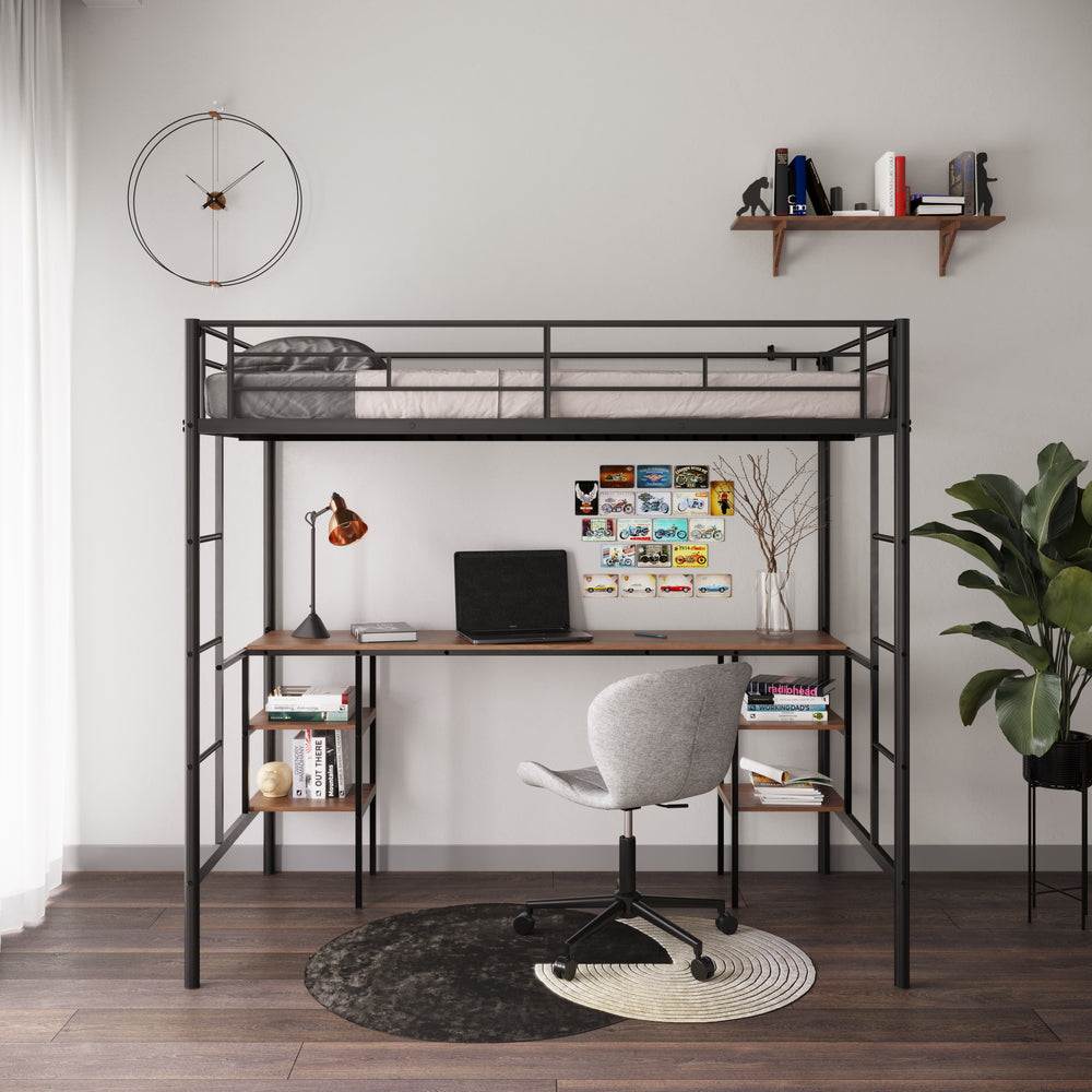 Loft Bed with Workspace & Storage - Sturdy & Stylish!