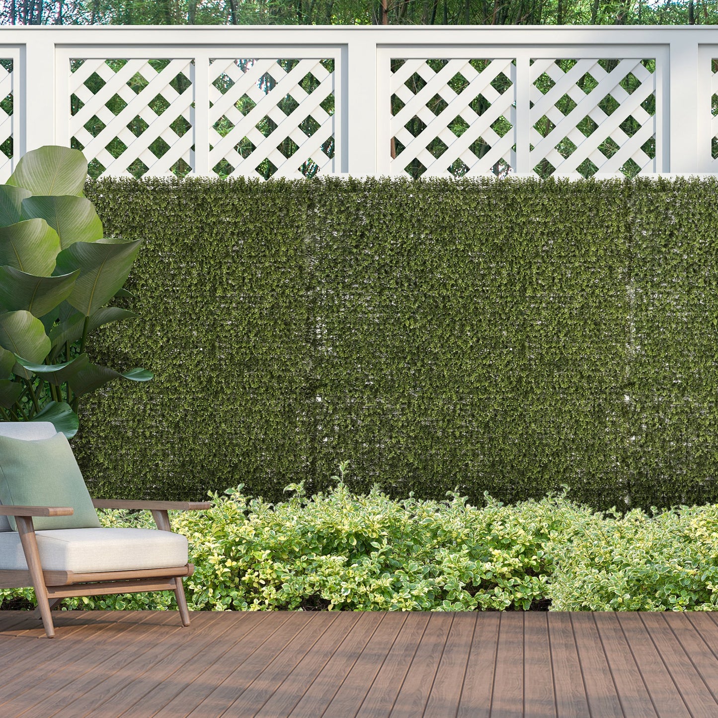 Lush Greenery Wall Panels - UV Protected Decor for Indoor & Outdoor Spaces