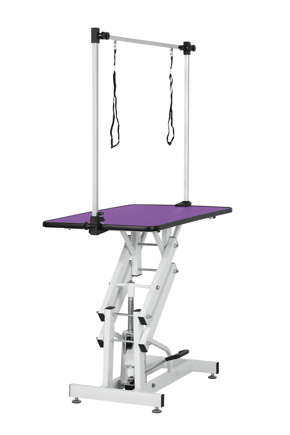 Purple Pet Grooming Table with Hydraulic Lift