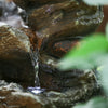 Charming Wood-Look Tabletop Fountain with LED Light