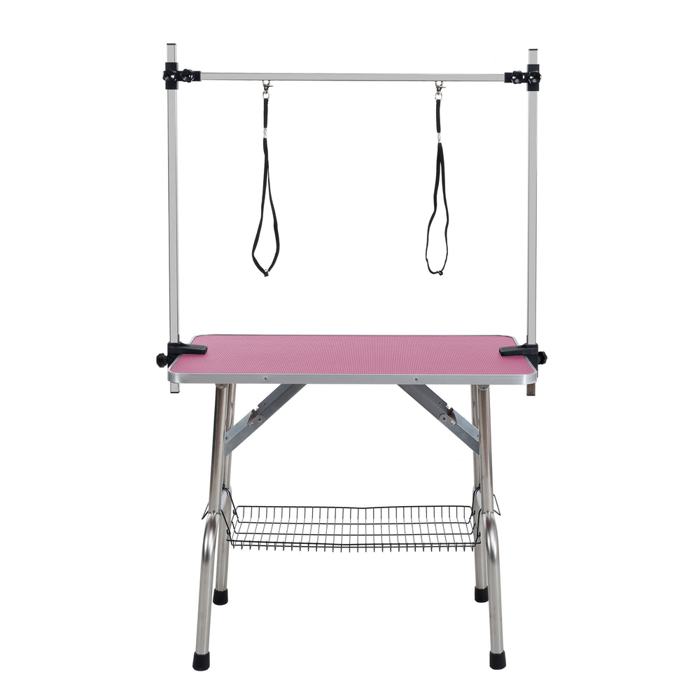 Pawfect Pink Folding Grooming Table for Pets