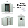 Outdoor White Metal Storage Shed with Window