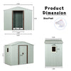 Outdoor White Metal Storage Shed with Window